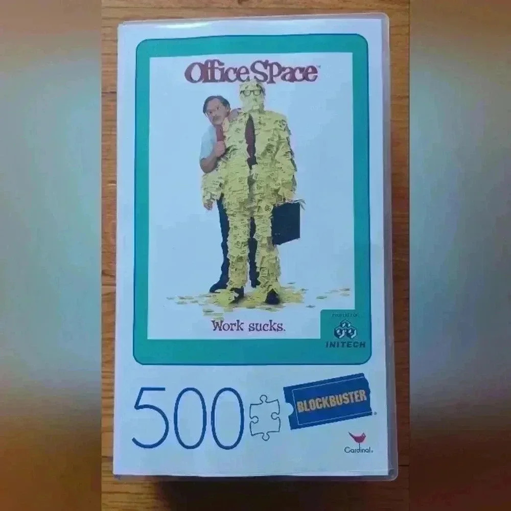 Office Space Jigsaw Puzzle in Clam Shell “Work Sucks”  500 Pcs Blockbuster
